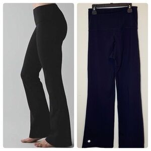 Lululemon Vintage 90s Y2K Black Flared Groove Ultra High Rise Leggings 8 Tall